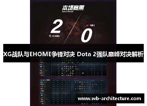 XG战队与EHOME争锋对决 Dota 2强队巅峰对决解析